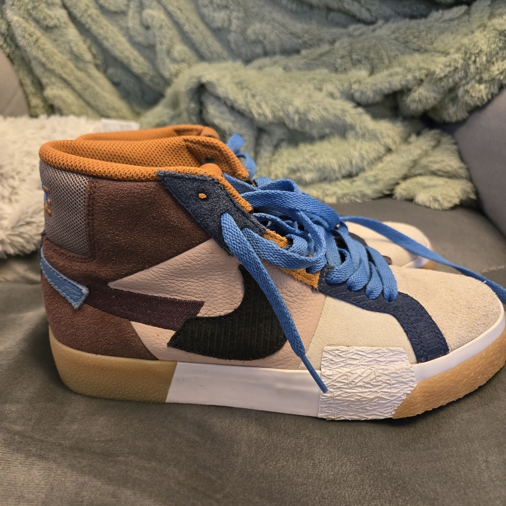 Nike SB Zoom Blazer Mid PRM Mosaic Dark Wine Pink Oxford MEN'S 5.5 DA8854 600